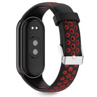 Силиконова каишка за Xiaomi Smart Band 8 / 9 / 10 / NFC от Tech-Protect Iconband Air - Black / Red