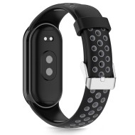 Силиконова каишка за Xiaomi Smart Band 8 / 9 / 10 / NFC от Tech-Protect Iconband Air - Black / Grey