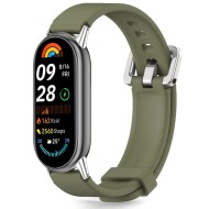Силиконова каишка за Xiaomi Smart Band 8 / 9 / 10 / NFC от Tech-Protect Iconband Classic - Army Green