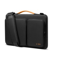 Удароустойчива чанта за лаптоп 15-16 инча с 4 джоба от Tech-Protect Defender Bag - Black / Orange