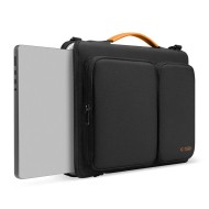 Удароустойчива чанта за лаптоп 13-14 инча с 4 джоба отTech-Protect Defender Bag - Black / Orange