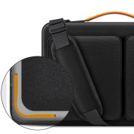 Удароустойчива чанта за лаптоп 13-14 инча с 4 джоба отTech-Protect Defender Bag - Black / Orange