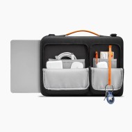 Удароустойчива чанта за лаптоп 13-14 инча с 4 джоба отTech-Protect Defender Bag - Black / Orange
