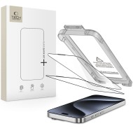 SZKŁO HARTOWANE TECH-PROTECT QUICK SET+ 2-PACK IPHONE 15 PRO BLACK