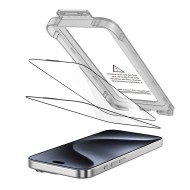SZKŁO HARTOWANE TECH-PROTECT QUICK SET+ 2-PACK IPHONE 15 PRO BLACK