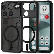 Твърд кейс с MagSafe пръстен за Nothing Phone 3 от Tech-Protect MagMat - Black / Clear