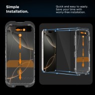 2 броя стъклени протектори за дисплей на iPhone 17 Pro Max от Tech-Protect Quick Set+ - Black