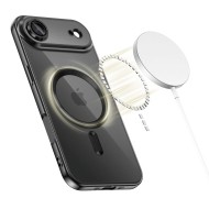 Твърд кейс с MagSafe и протектор за камерата на iPhone 17 Air от Tech-Protect MagFlex - Shiny Black