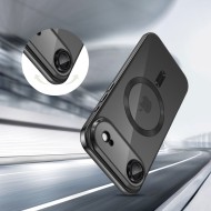 Твърд кейс с MagSafe и протектор за камерата на iPhone 17 Air от Tech-Protect MagFlex - Shiny Black
