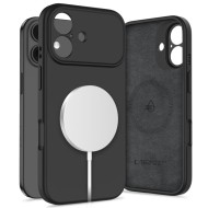 Твърд силиконов кейс с MagSafe за iPhone 17 от Tech-Protect Silicone - Black