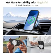Твърд силиконов кейс с MagSafe за iPhone 17 от Tech-Protect Silicone - Black