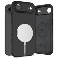 Твърд силиконов кейс с MagSafe за iPhone 17 Air от Tech-Protect Silicone - Black