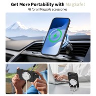 Твърд силиконов кейс с MagSafe за iPhone 17 Air от Tech-Protect Silicone - Black