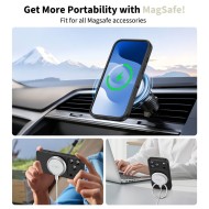 Твърд силиконов кейс с MagSafe за iPhone 17 Pro Max от Tech-Protect Silicone - Black