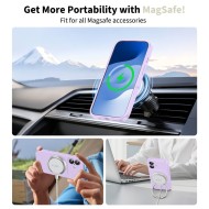 Твърд силиконов кейс с MagSafe за iPhone 17 от Tech-Protect Silicone - Mauve