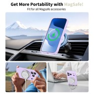 Твърд силиконов кейс с MagSafe за iPhone 17 Pro Max от Tech-Protect Silicone - Mauve