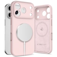 Твърд силиконов кейс с MagSafe за iPhone 17 Pro от Tech-Protect Silicone - Pink Pearl
