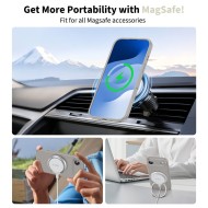 Твърд силиконов кейс с MagSafe за iPhone 17 Air от Tech-Protect Silicone - Stone Grey