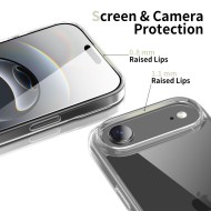 Хибриден кейс за iPhone 17 Air от Tech-Protect Flexair Hybrid - Clear