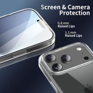 Хибриден кейс за iPhone 17 Pro Max от Tech-Protect Flexair Hybrid - Clear