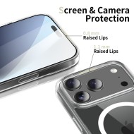 Хибриден кейс с MagSafe за iPhone 17 Pro Max от Tech-Protect Flexair Hybrid - Clear