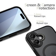 Твърд кейс с MagSafe пръстен за iPhone 17 от Tech-Protect MagMat - Matte Black