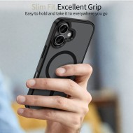 Твърд кейс с MagSafe пръстен за iPhone 17 от Tech-Protect MagMat - Matte Black