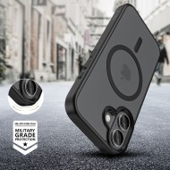 Твърд кейс с MagSafe пръстен за iPhone 17 от Tech-Protect MagMat - Matte Black