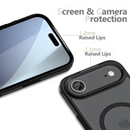 Твърд кейс с MagSafe пръстен за iPhone 17 Air от Tech-Protect MagMat - Matte Black