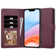 Кожен тефтер за Samsung Galaxy A26 5G / A17 (4G/5G) от Tech-Protect Wallet - Mulberry