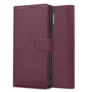 Кожен тефтер за Samsung Galaxy A26 5G / A17 (4G/5G) от Tech-Protect Wallet - Mulberry