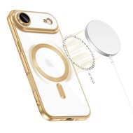 Твърд кейс с MagSafe и протектор за камерата на iPhone 17 Air от Tech-Protect MagFlex - Shiny Gold