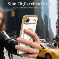 Твърд кейс с MagSafe и протектор за камерата на iPhone 17 Air от Tech-Protect MagFlex - Shiny Gold