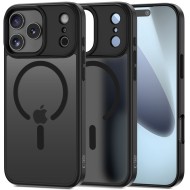 Твърд кейс с MagSafe пръстен за iPhone 17 Pro Max от Tech-Protect MagMat - Matte Black