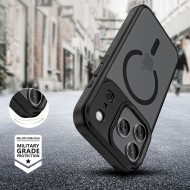 Твърд кейс с MagSafe пръстен за iPhone 17 Pro Max от Tech-Protect MagMat - Matte Black