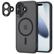 Кейс с MagSafe и защита на камерата за iPhone 17 от Tech-Protect MagCam - Matte Black