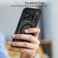Кейс с MagSafe и защита на камерата за iPhone 17 Pro Max от Tech-Protect MagCam - Matte Black