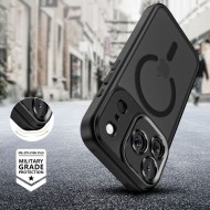 Кейс с MagSafe и защита на камерата за iPhone 17 Pro Max от Tech-Protect MagCam - Matte Black