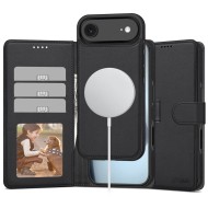 Кожен тефтер с MagSafe за iPhone 17 Air от Tech-Protect Wallet MagSafe - Matte Black