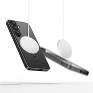 Твърд кейс с MagSafe и протектор за камерата на Samsung Galaxy S25 FE от Tech-Protect MagFlex - Black