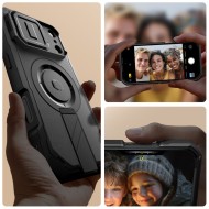 360 градусов калъф с MagSafe за iPhone 17 Pro Max от Tech-Protect Kevlar - Black