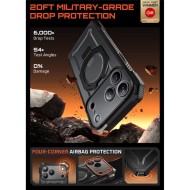 Удароустойчив кейс с MagSafe и стойка за iPhone 17 Pro Max от Supcase UB Grip Mag - Black