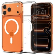 Удароустойчив кейс с MagSafe за iPhone 17 Pro Max от Spigen Liquid Crystal Mag - Clear/White