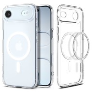 Удароустойчив кейс с MagSafe пръстен за iPhone 17 Air от Spigen Ultra Hybrid Mag - Clear / White