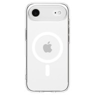 Удароустойчив кейс с MagSafe пръстен за iPhone 17 Air от Spigen Ultra Hybrid Mag - Clear / White
