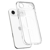 Удароустойчив кейс с MagSafe пръстен за iPhone 17 Air от Spigen Ultra Hybrid Mag - Clear / White