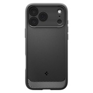 Удароустойчив кейс с MagSafe за iPhone 17 Pro от Spigen Rugged Armor Mag - Matte Black