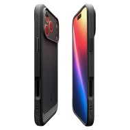 Удароустойчив кейс с MagSafe за iPhone 17 Pro от Spigen Rugged Armor Mag - Matte Black