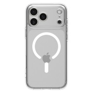 Удароустойчив кейс с MagSafe пръстен за iPhone 17 Pro от Spigen Ultra Hybrid Mag - Clear / White