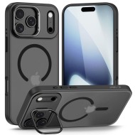 Кейс със стойка и MagSafe за iPhone 17 Pro от Tech-Protect Magstand - Черен мат